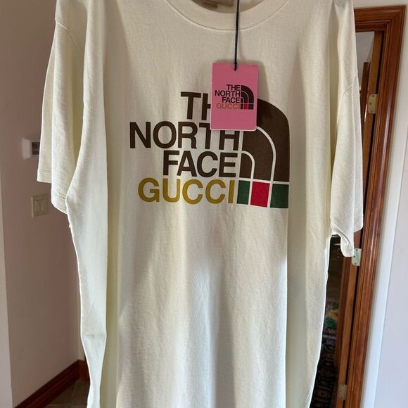 Men’s Gucci, X, the Northface cotton T-shirt, size XL made in Italy - Picture 2 of 6
